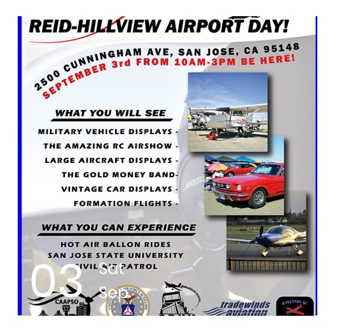 📣 FREE PUBLIC EVENT - Sale Maker Auctions Meet N Greet @ Reid-Hillview Airport Day! 🛩️- San Jose @ Reid Hillview Airport 2500 Cunningham Ave. San Jose, CA 95148 408.712.8019